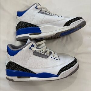 Jordan Athletic Shoes White and Blue